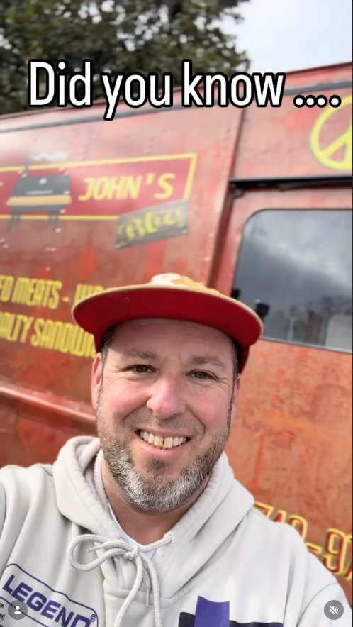 Uncle John in front of food truck